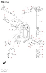 07003F-910001 (2019) 70hp E03-USA (DF70A  DF70ATH) DF70A drawing SWIVEL BRACKET