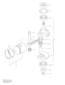 DT5 From 00503-861001 ()  2001 drawing CRANKSHAFT