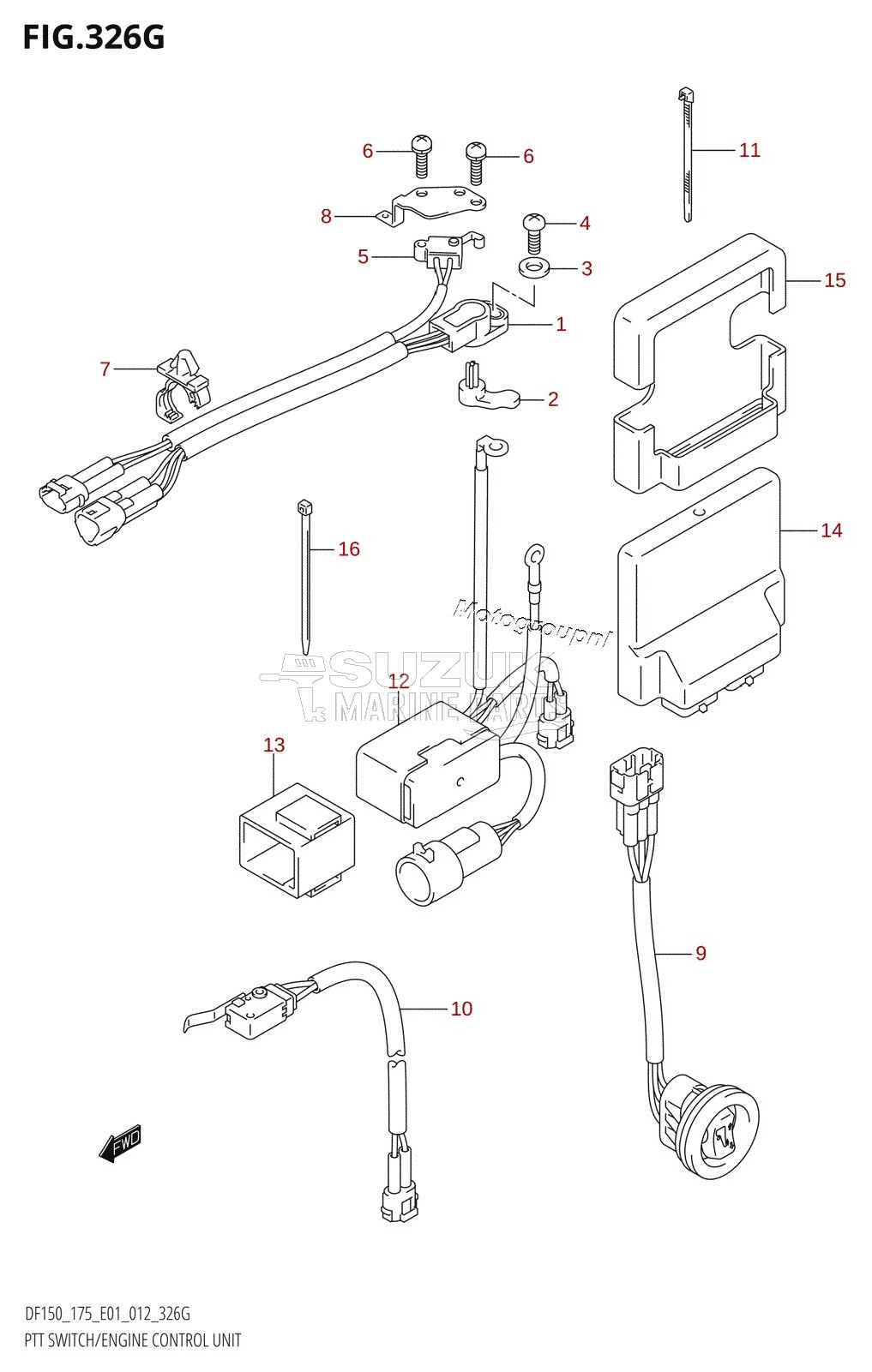 PTT SWITCH /​ ENGINE CONTROL UNIT (DF175Z:E01)