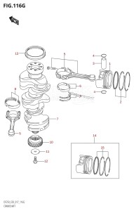 DF225Z From 22503Z-710001 (E03)  2017 drawing CRANKSHAFT (DF250ST:E03)