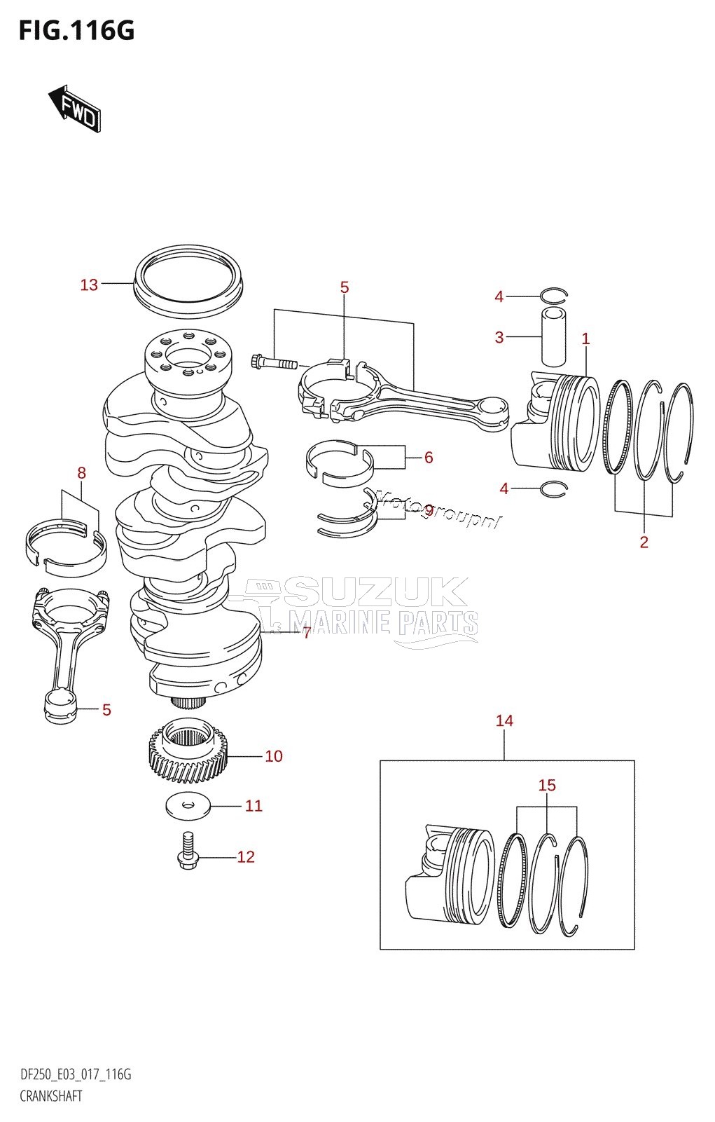 CRANKSHAFT (DF250ST:E03)