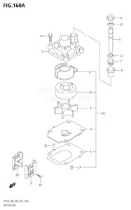 09003F-110001 (2011) 90hp E03-USA (DF90AT) DF90A drawing WATER PUMP