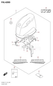 DF150AP From 15003P-040001 (E03 E40)  2020 drawing ENGINE COVER ((DF175AT,DF175AZ):(021,022))