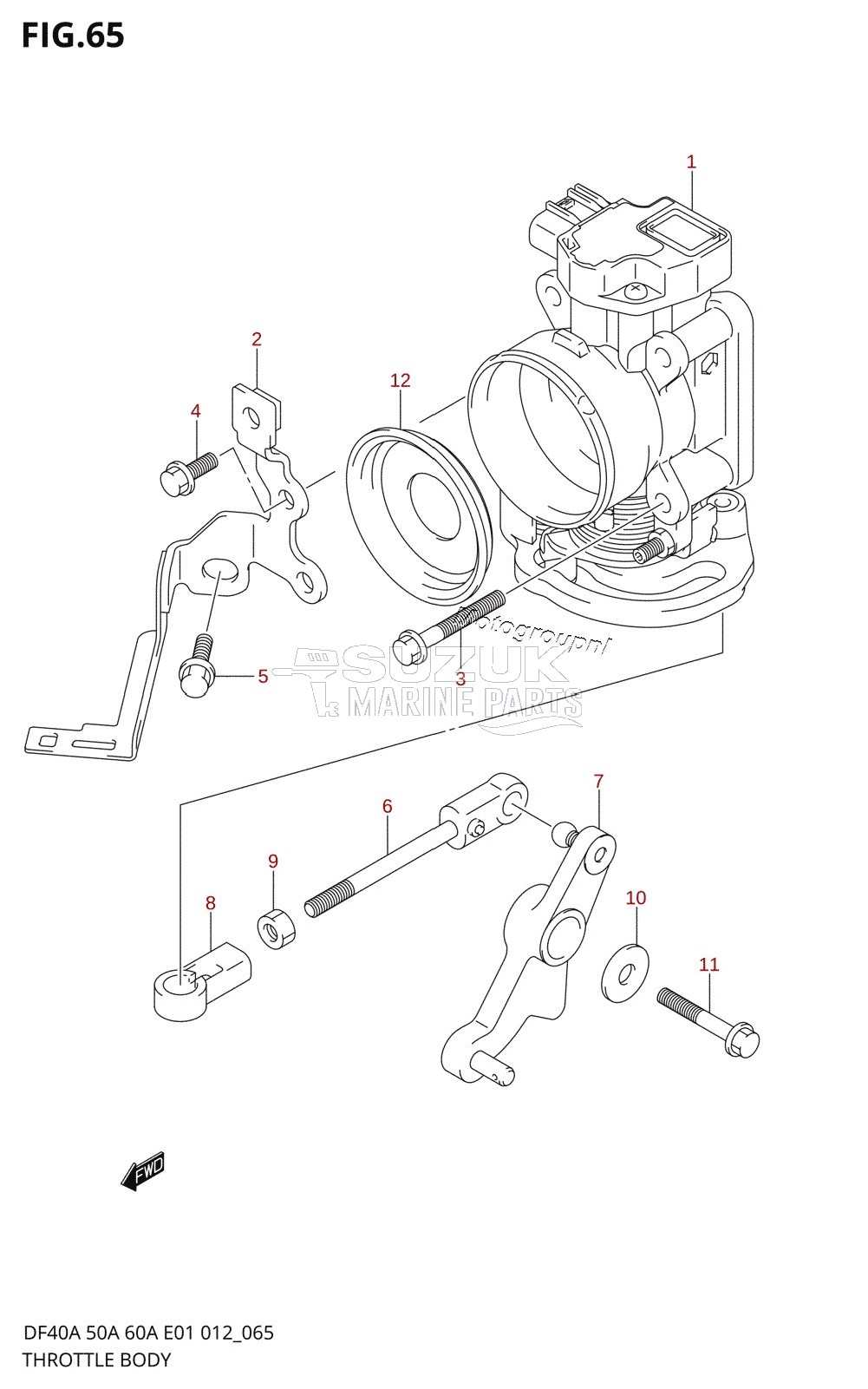 THROTTLE BODY (DF40AST E34)