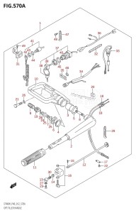 DT40 From 04005-210001 ()  2012 drawing OPT:TILLER HANDLE (DT40WR:P40)