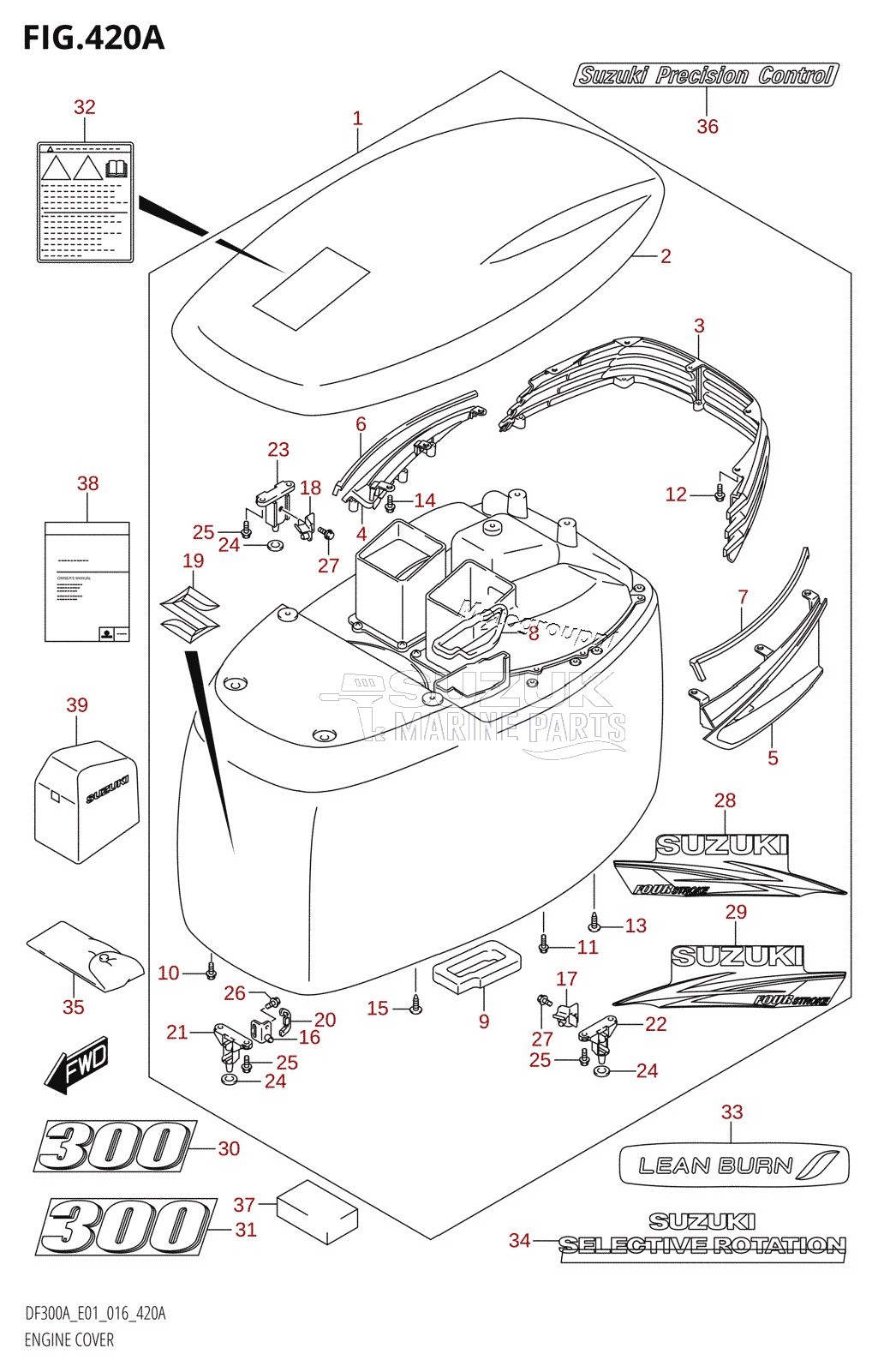 ENGINE COVER (DF300A:E01)