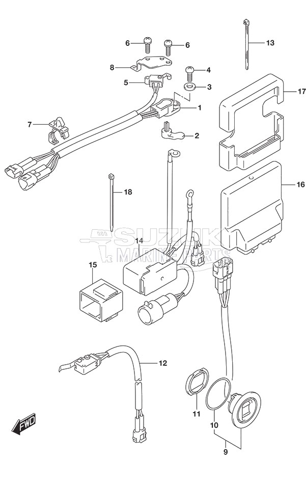 PTT Switch/Engine Control Unit