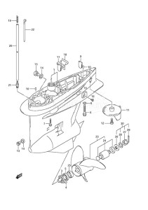 DF 175 drawing Gear Case (C/R)