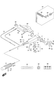 DF 9.9B drawing Tiller Handle