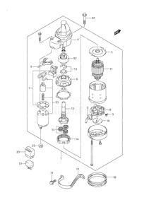 Outboard DF 9.9 drawing Starting Motor