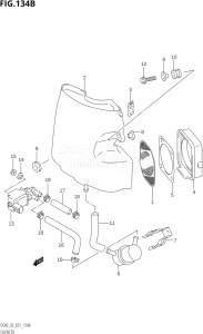 04002F-10001 (2010) 40hp E01-Gen. Export 1 (DF40QHK10  DF40TK10) DF40 drawing SILENCER (K1,K2,K3,K4,K5,K6)