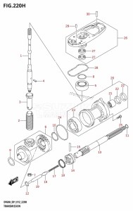 DF40A From 04003F-210001 (E01)  2012 drawing TRANSMISSION (DF60AQH:E01)