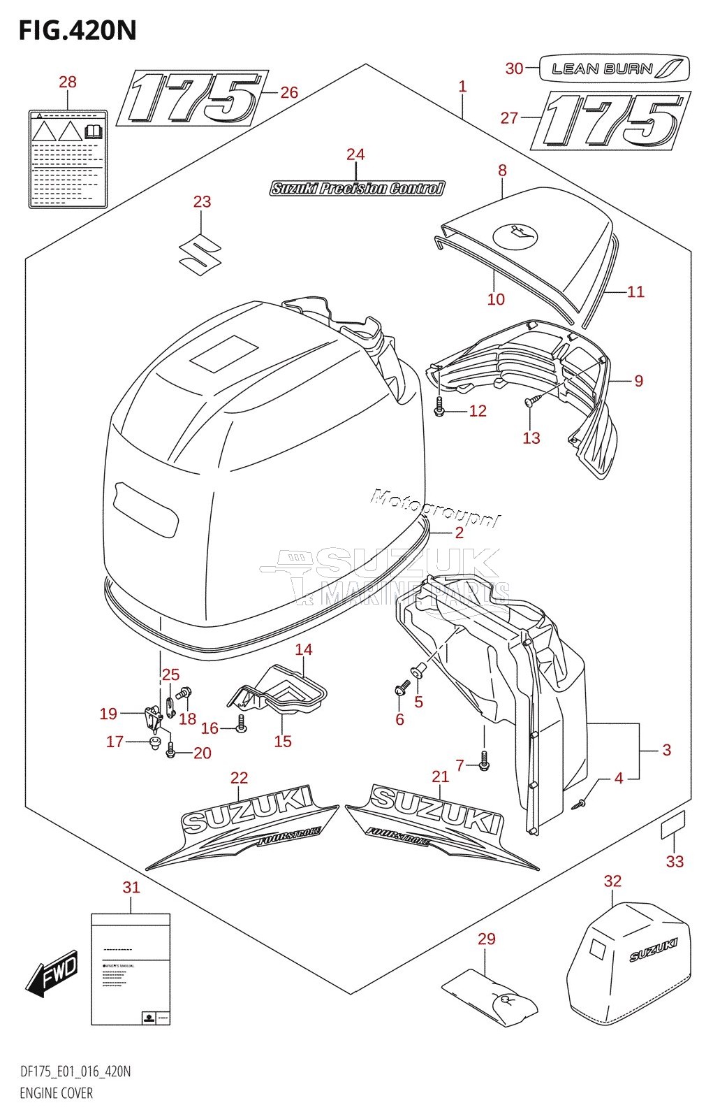 ENGINE COVER (DF175TG:E01,DF175ZG:E01)