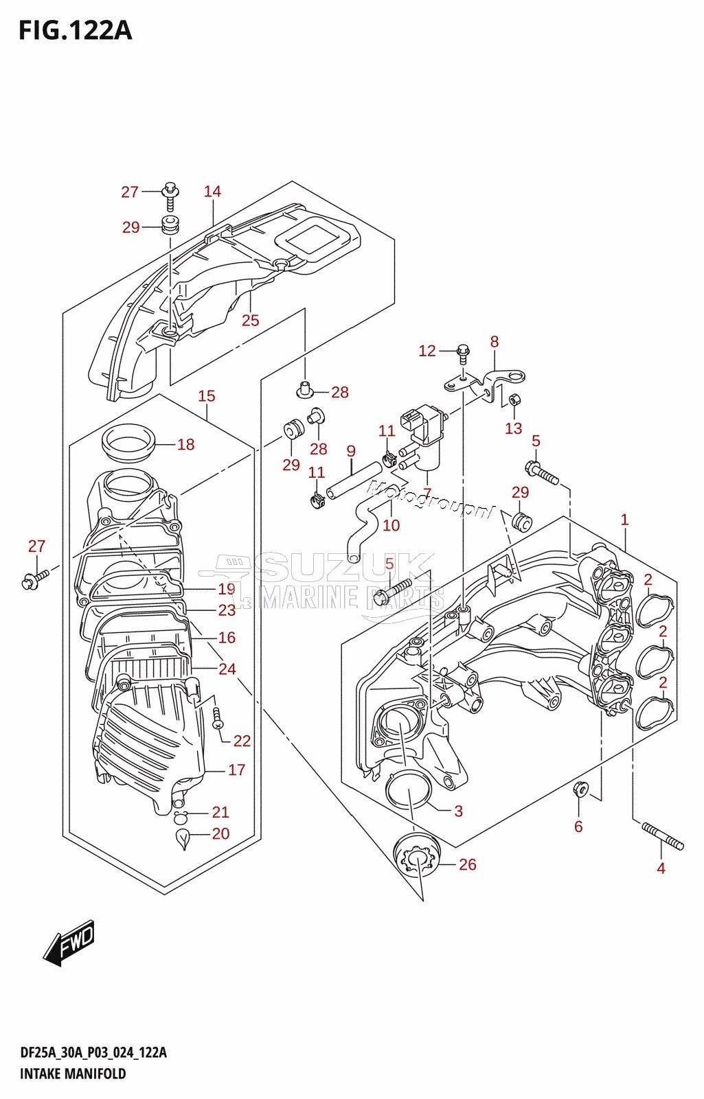 INTAKE MANIFOLD (DF25A,DF25AT,DF25ATH)