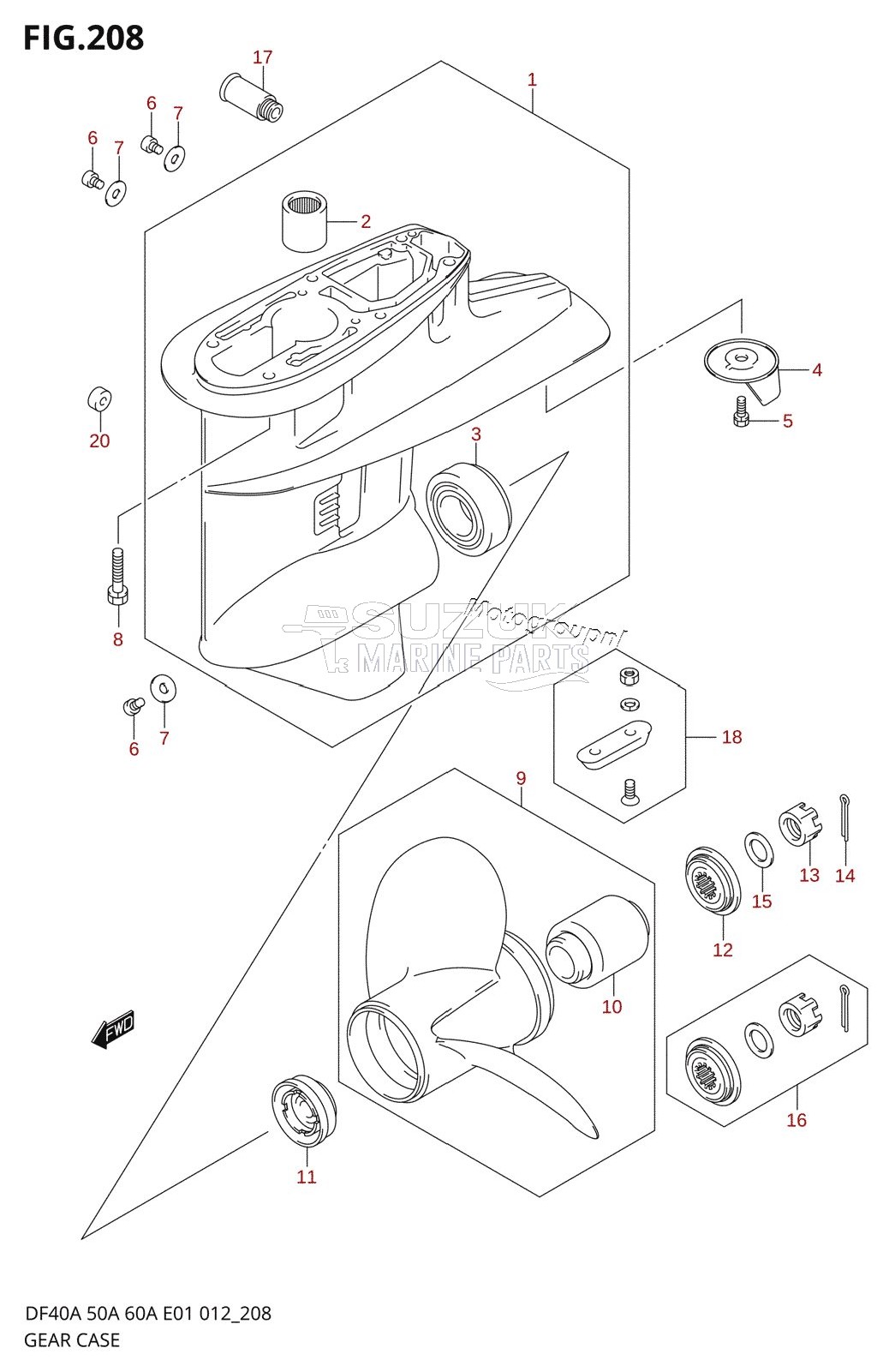 GEAR CASE (DF40A E01)