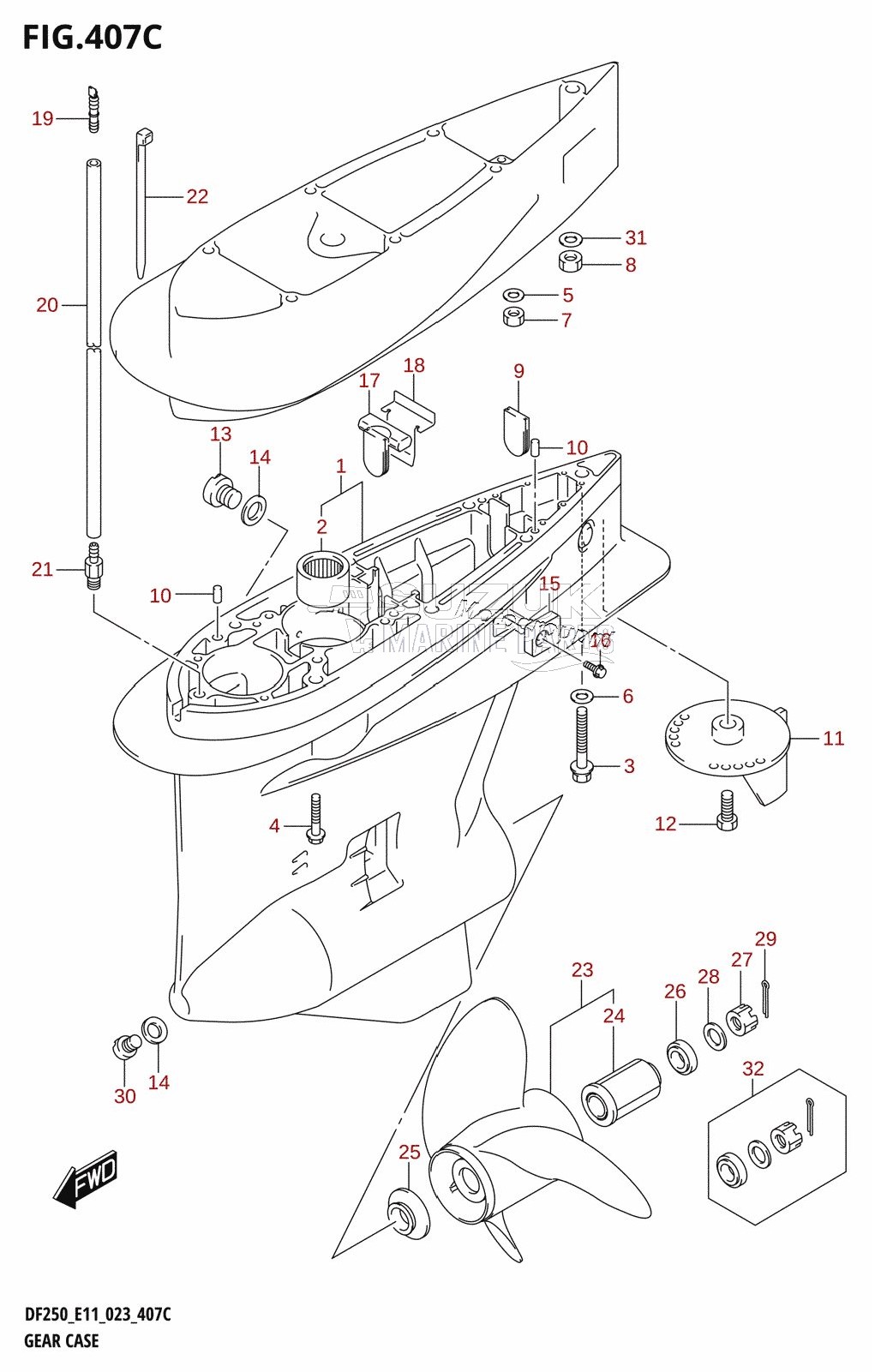 GEAR CASE (DF225T)