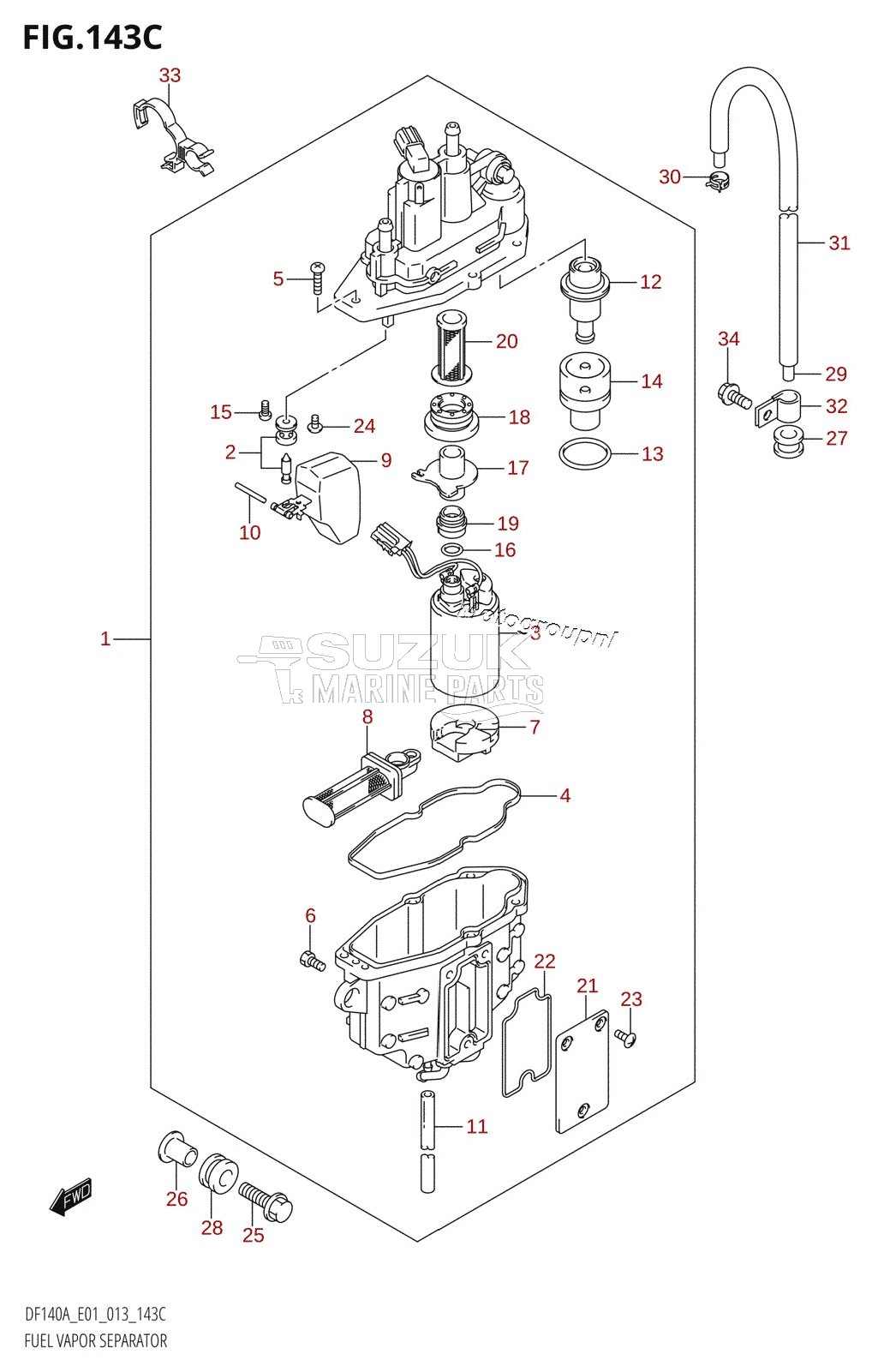 FUEL VAPOR SEPARATOR (DF140AZ:E01)