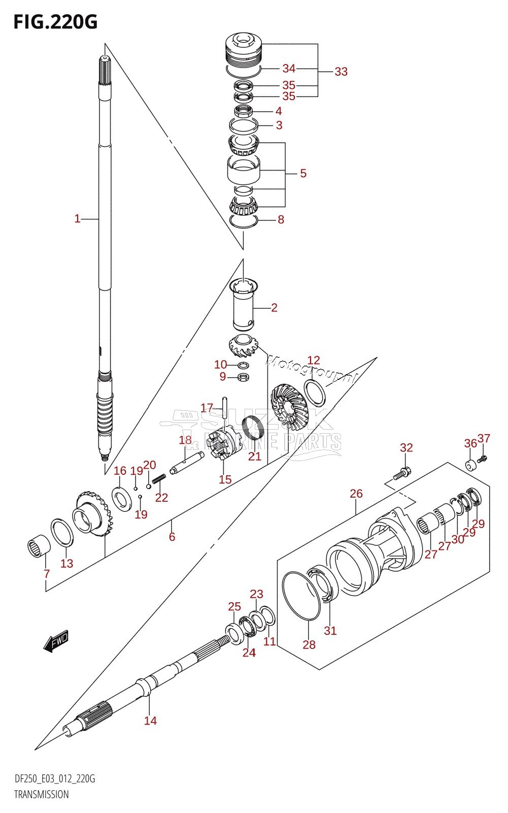 TRANSMISSION (DF250ST:E03)