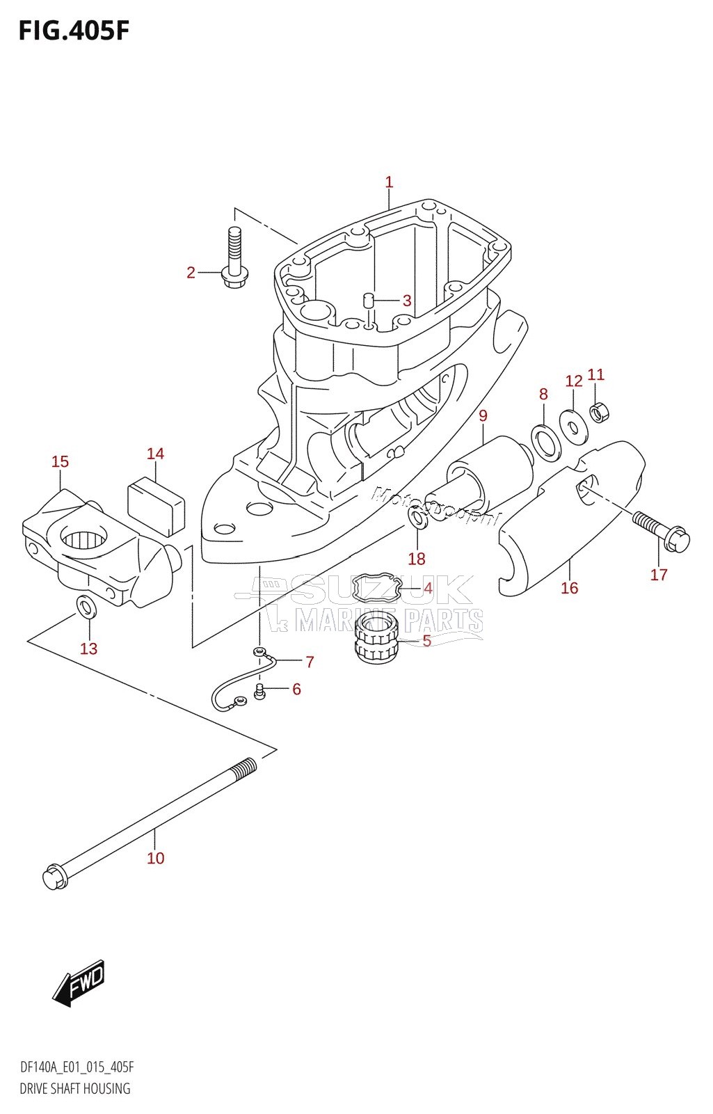 DRIVE SHAFT HOUSING (DF140AT:E01)