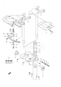 Outboard DF 9.9 drawing Swivel Bracket Power Tilt/Tiller Handle