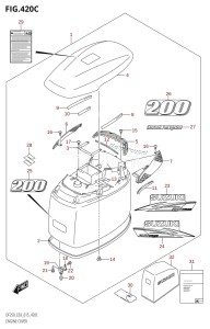 DF200 From 20002F-510001 (E03)  2015 drawing ENGINE COVER (DF200Z:E03)