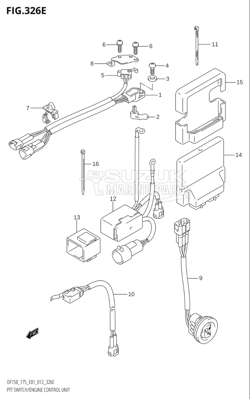 PTT SWITCH / ENGINE CONTROL UNIT (DF175T:E01)