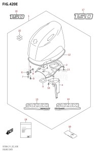 DF150AZ From 15003Z-040001 (E01 E03 E40)  2020 drawing ENGINE COVER ((DF150AT,DF150AZ):020)