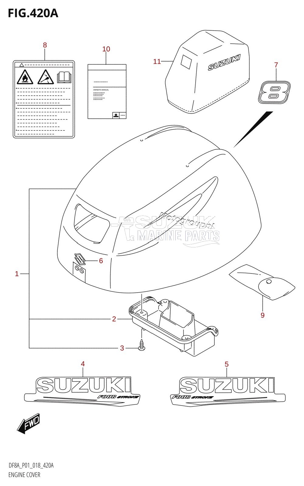 ENGINE COVER (DF8A,DF8AR)