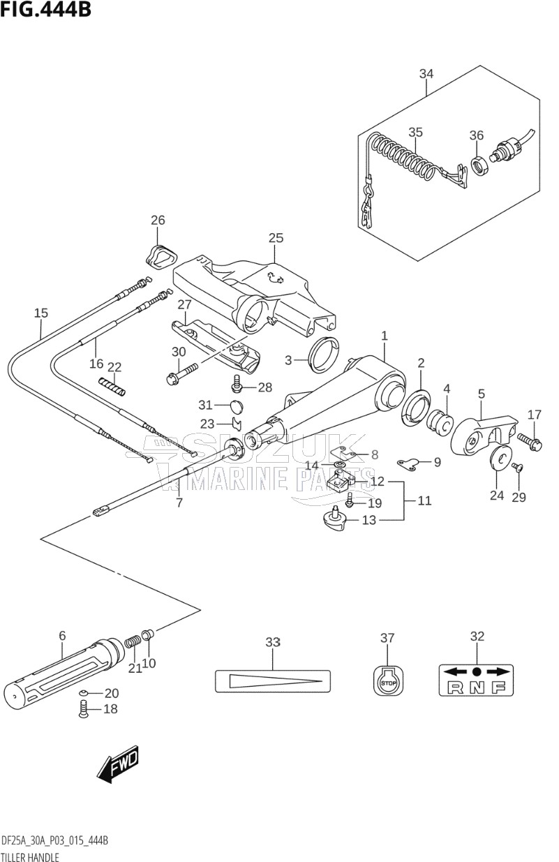 TILLER HANDLE (DF25ATH:P03)