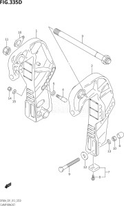 04003F-310001 (2013) 40hp E01-Gen. Export 1 (DF40A  DF40AQH  DF40AST  DF40ATH) DF40A drawing CLAMP BRACKET (DF40ATH:E01)