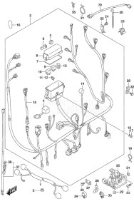 Outboard DF 90A drawing Harness