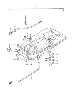 Outboard DT 5 drawing Opt: Remote Control Parts