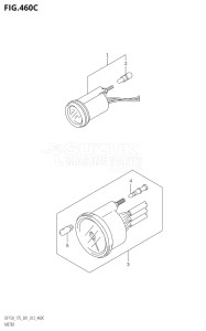 15002Z-210001 (2012) 150hp E01 E40-Gen. Export 1 - Costa Rica (DF150Z) DF150Z drawing METER (DF150Z:E01)