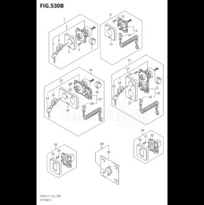 07003F-340001 (2023) 70hp E11 E40-Gen. Export 1-and 2 (DF70A  DF70AT  DF70ATH) DF70A drawing OPT:SWITCH (SEE NOTE)