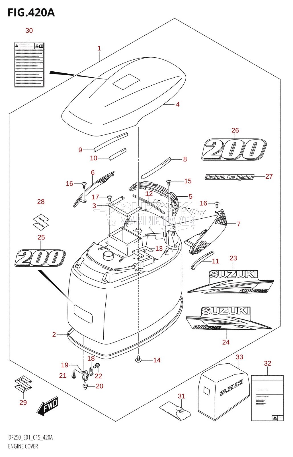 ENGINE COVER ((DF200T,DF200Z):E01)