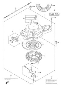 DF 9.9B drawing Recoil Starter