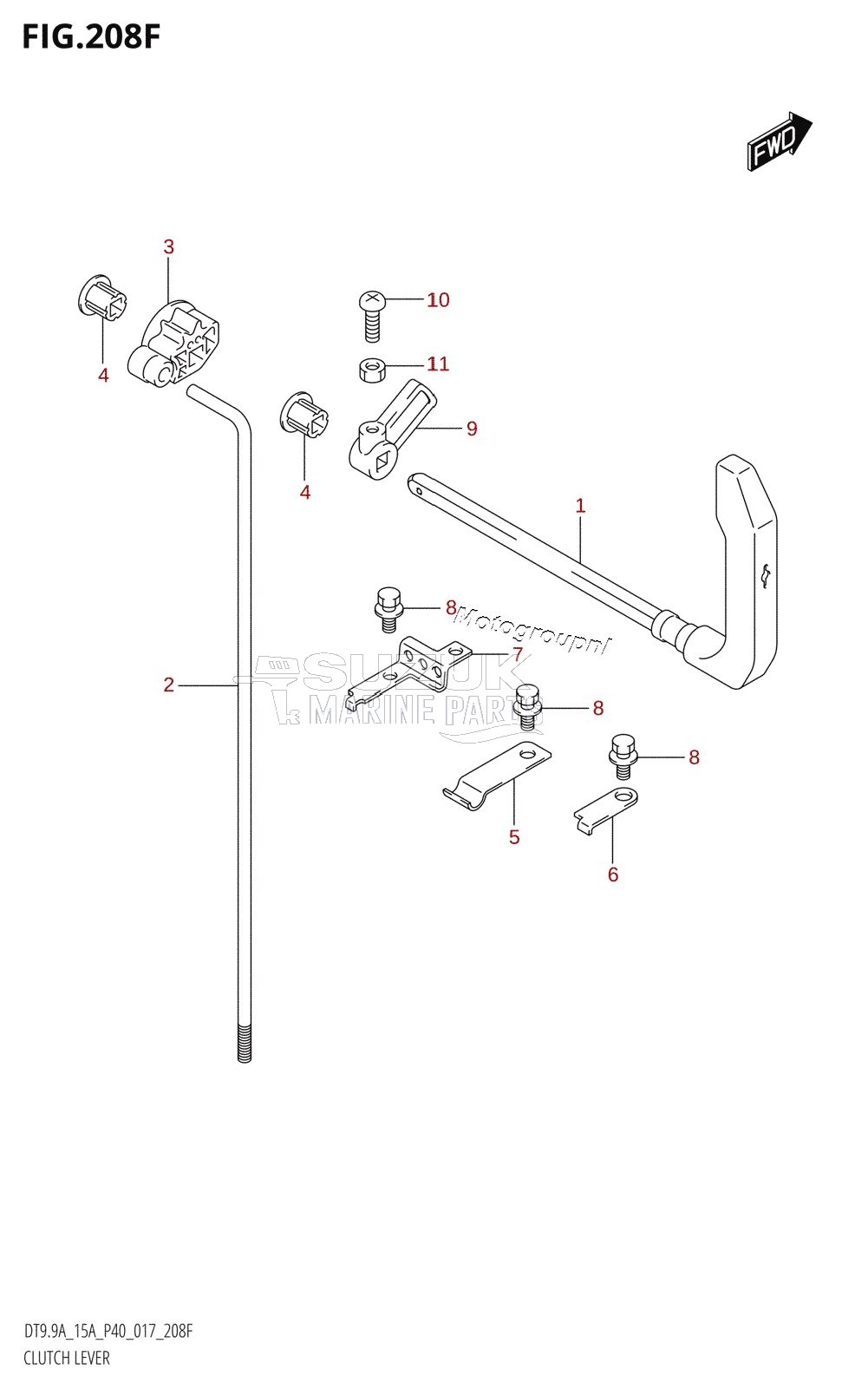 CLUTCH LEVER (DT15A:P40)