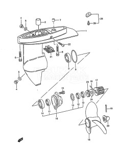 Outboard DT 5 drawing Gear Case