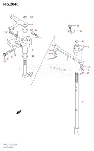 DF115T From 11501F-421001 (E03)  2004 drawing CLUTCH SHAFT (K6,K7,K8,K9,K10,011)