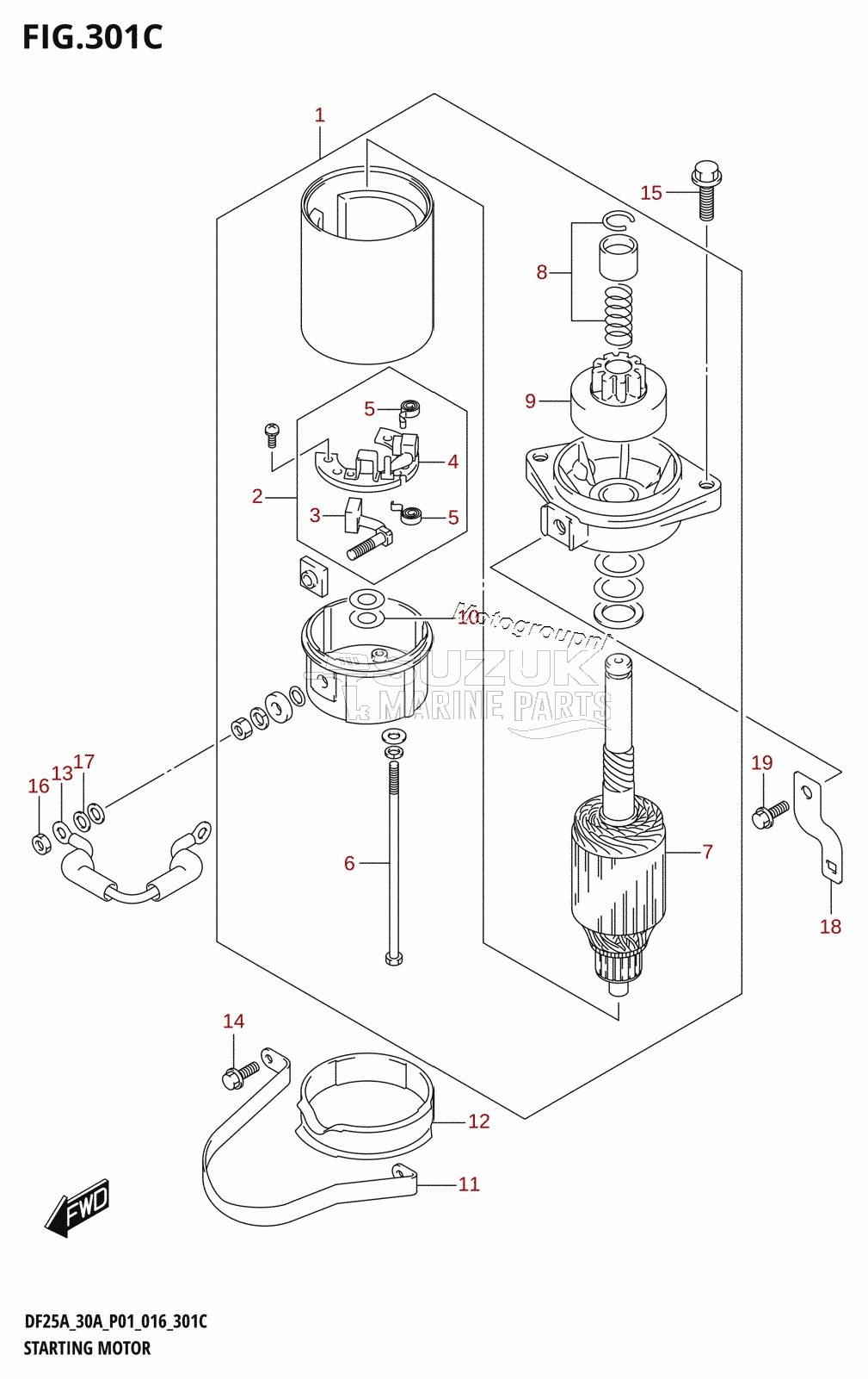 STARTING MOTOR (DF25AT:P01)