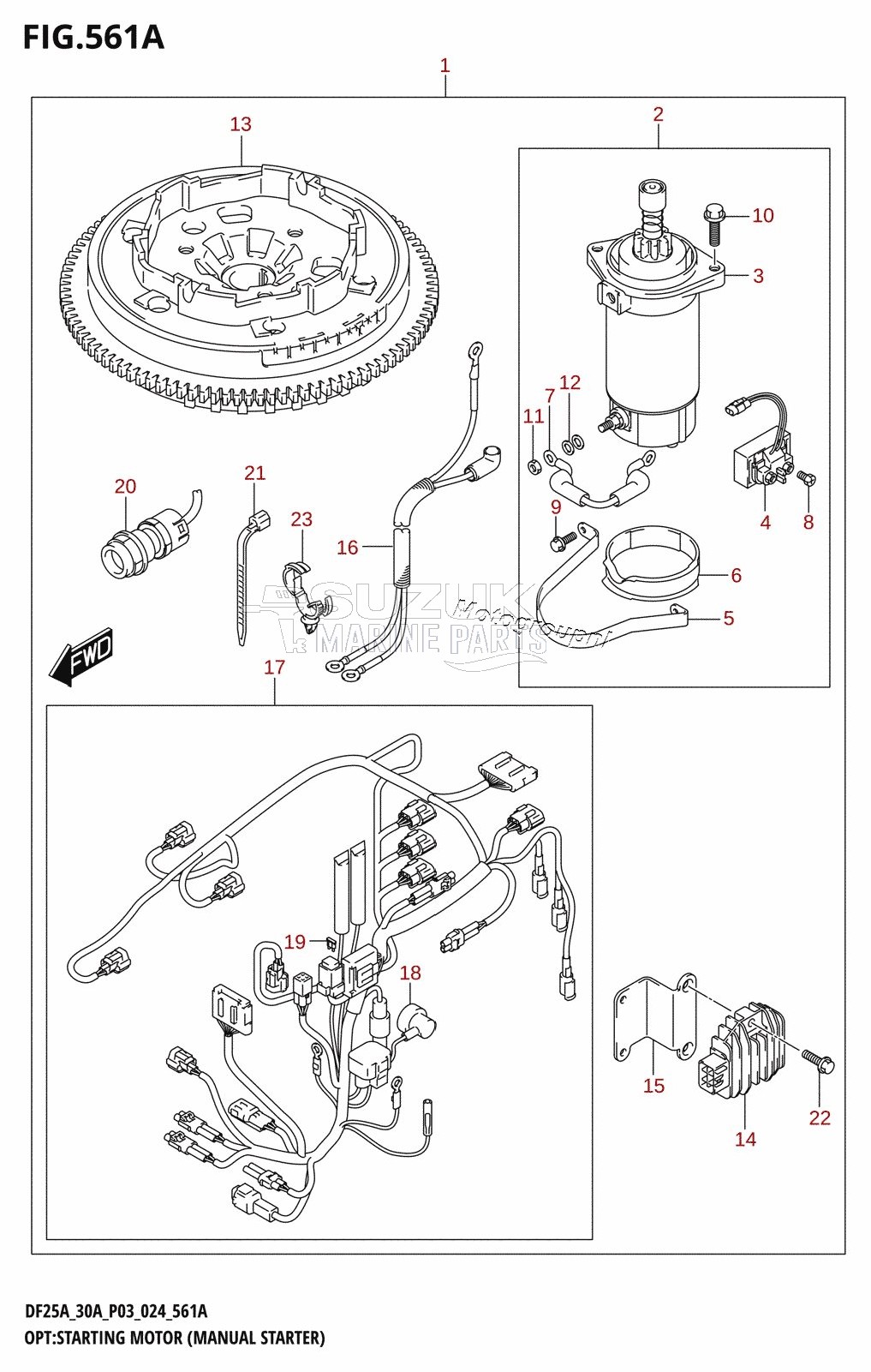 OPT:STARTING MOTOR (MANUAL STARTER) (M-STARTER)