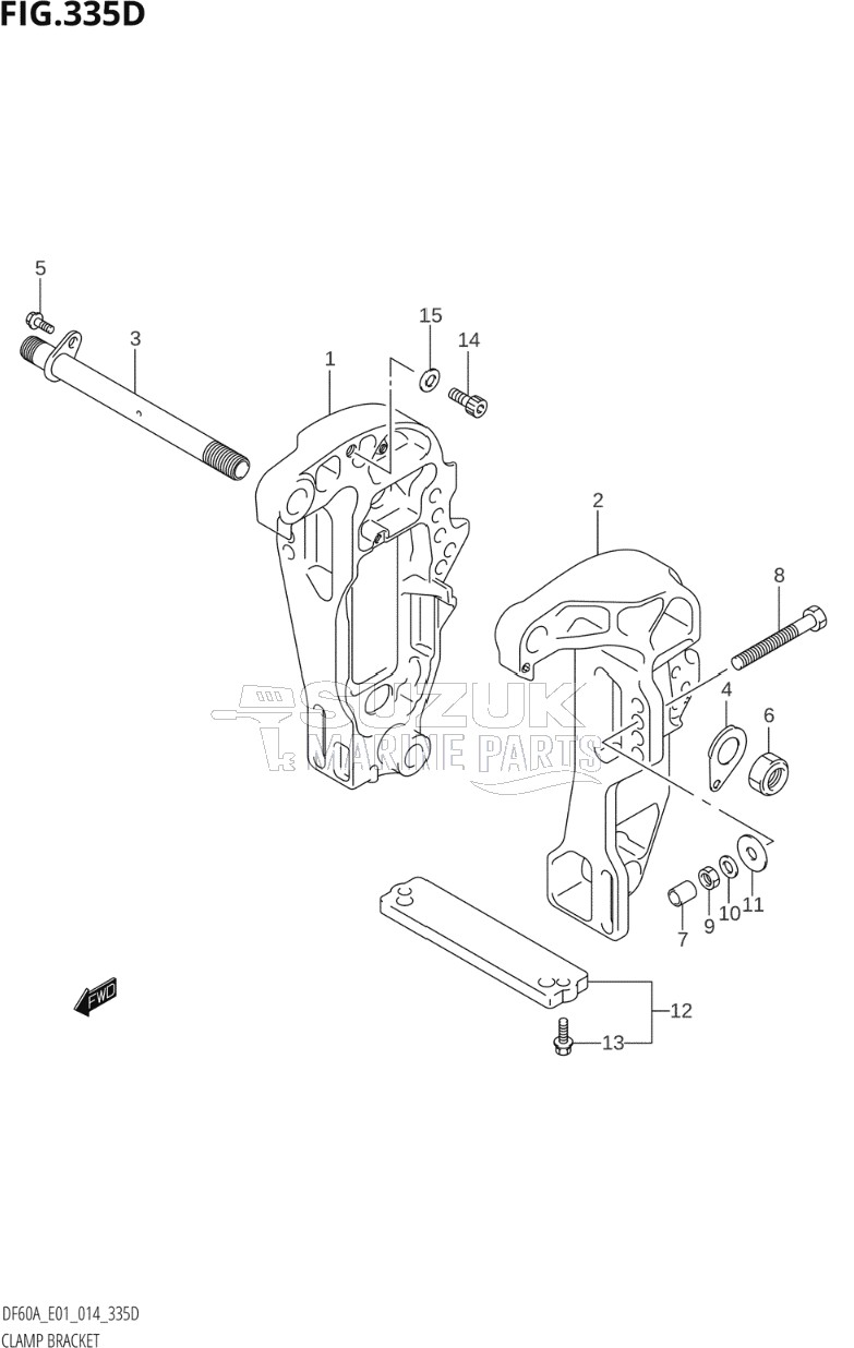 CLAMP BRACKET (DF40AST:E34)