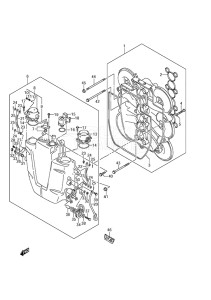 Outboard DF 200 drawing Throttle Body