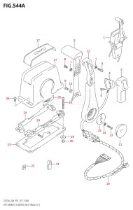 02504F-710001 (2017) 25hp P01-Gen. Export 1 (DF25A  DF25AR  DF25AT  DF25ATH) DF25A drawing OPT:REMOTE CONTROL ASSY SINGLE (1) (DF25AR:P01)