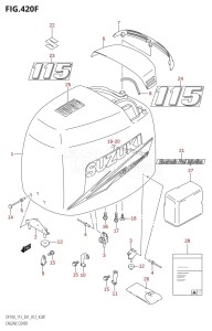 DF115T From 11502F-210001 (E01 E40)  2012 drawing ENGINE COVER (DF115Z:E40)