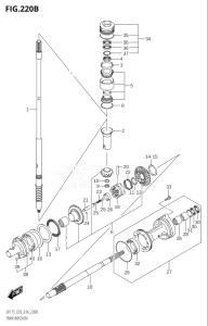 15002Z-610001 (2016) 150hp E03-USA (DF150ZG) DF150ZG drawing TRANSMISSION (DF150TG:E03)