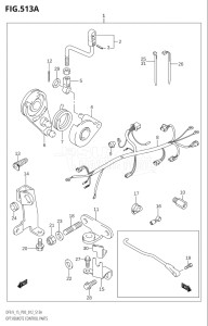 11503F-210001 (2012) 15hp P03-U.S.A (DF15) DF15 drawing OPT:REMOTE CONTROL PARTS (DF9.9TH:P03)