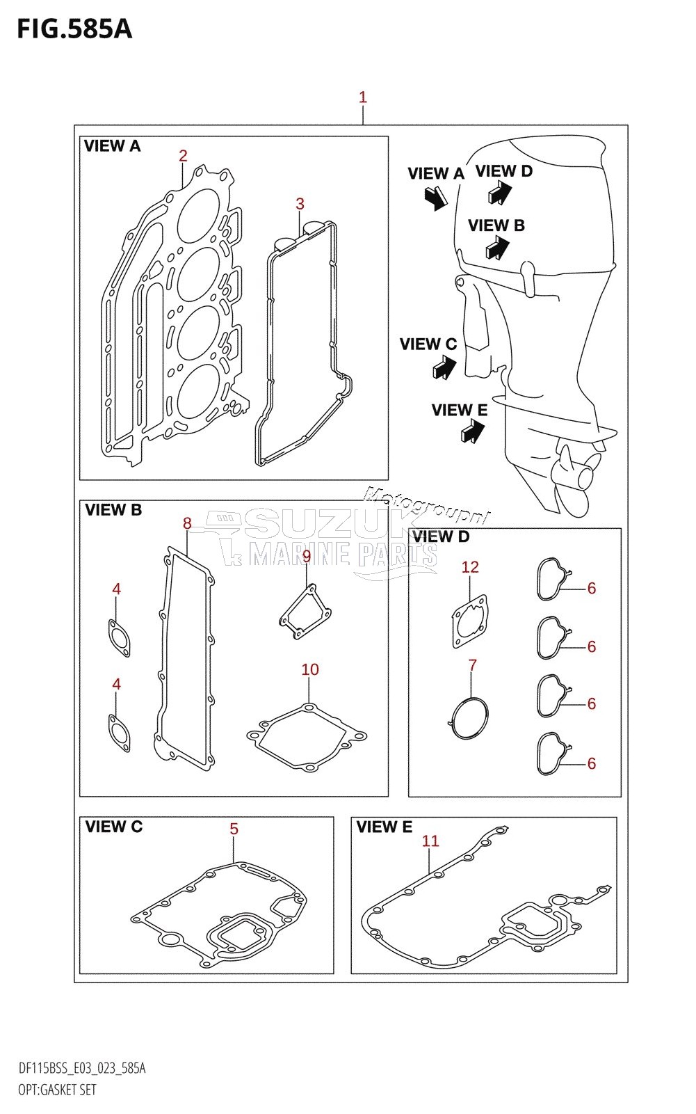 OPT:GASKET SET