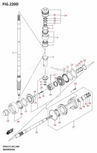 DF225Z From 22503Z-040001 (E01 E03 E40)  2020 drawing TRANSMISSION (DF225Z)