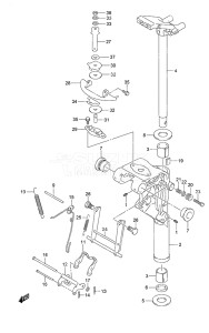 Outboard DF 9.9B drawing Swivel Bracket Non-Remote Control